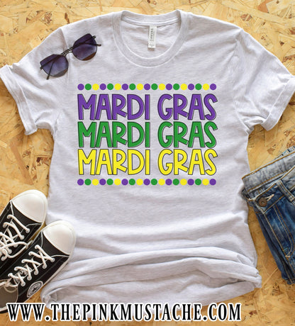 Mardi Gras Graphic Tee / Youth and Adult Sizes / Mardi Gras T-Shirt / Mommy and Me/ Gift For Her