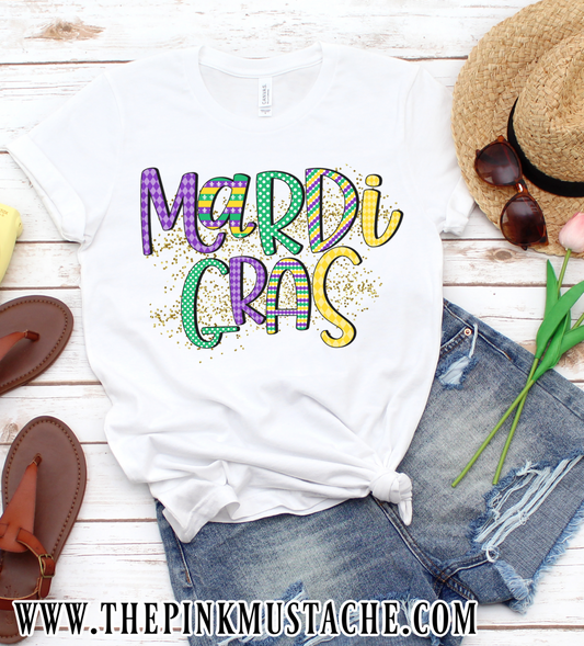 Mardi Gras Graphic Tee / Youth and Adult Sizes / Mardi Gras T-Shirt / Mommy and Me/ Gift For Her