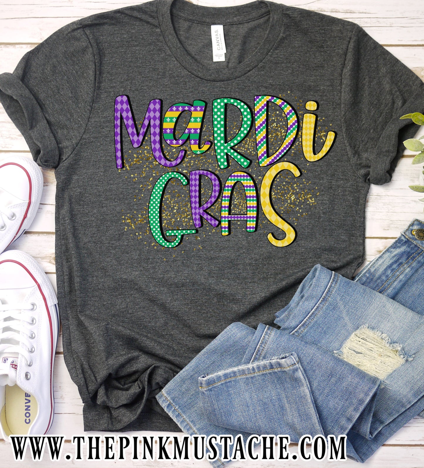 Mardi Gras Graphic Tee / Youth and Adult Sizes / Mardi Gras T-Shirt / Mommy and Me/ Gift For Her