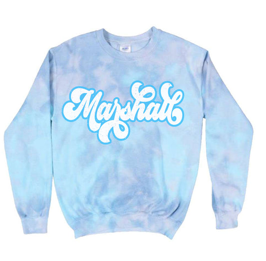 Marshall Tie Dye Dream Sweatshirt/  Retro Sweatshirt / School Sweatshirts