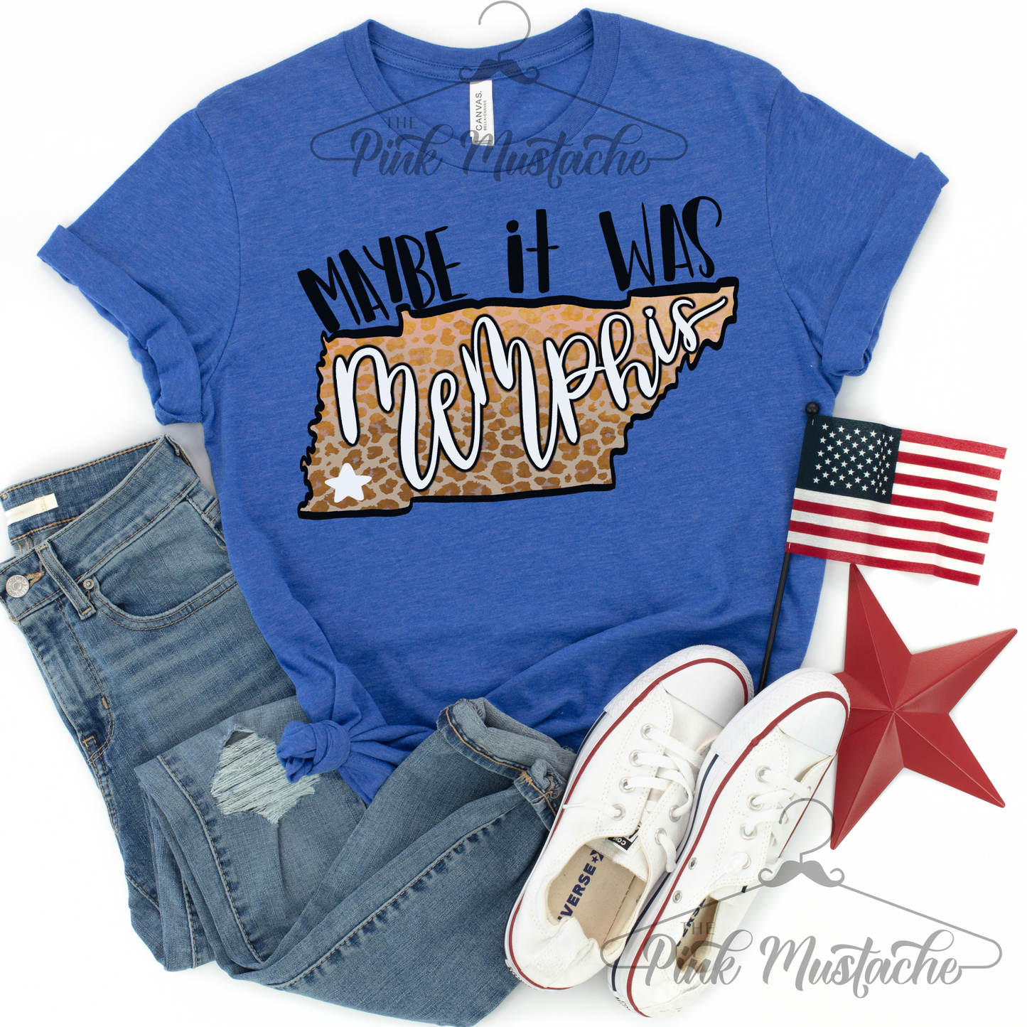Royal Maybe It Was Memphis Tee /Vintage Country Style Shirt / Rocker Vintage Bella Tee