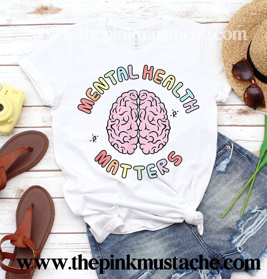 Mental Health Matters Tee/ Mental Health Awareness - Youth and Adult Sizing Available / Bella Canvas Tees