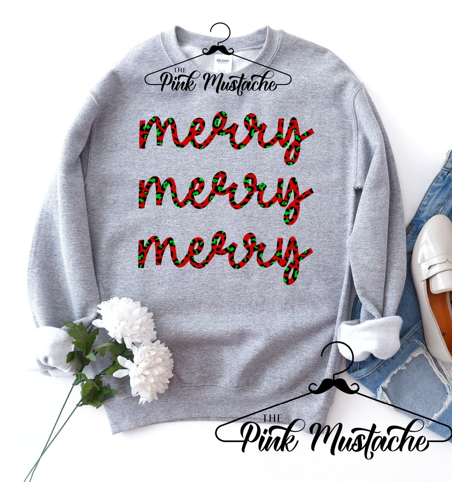 Merry Stacked Unisex Sizes Sweatshirt /Christmas Sweatshirt /Toddler, Youth, and Adult Sizes Available