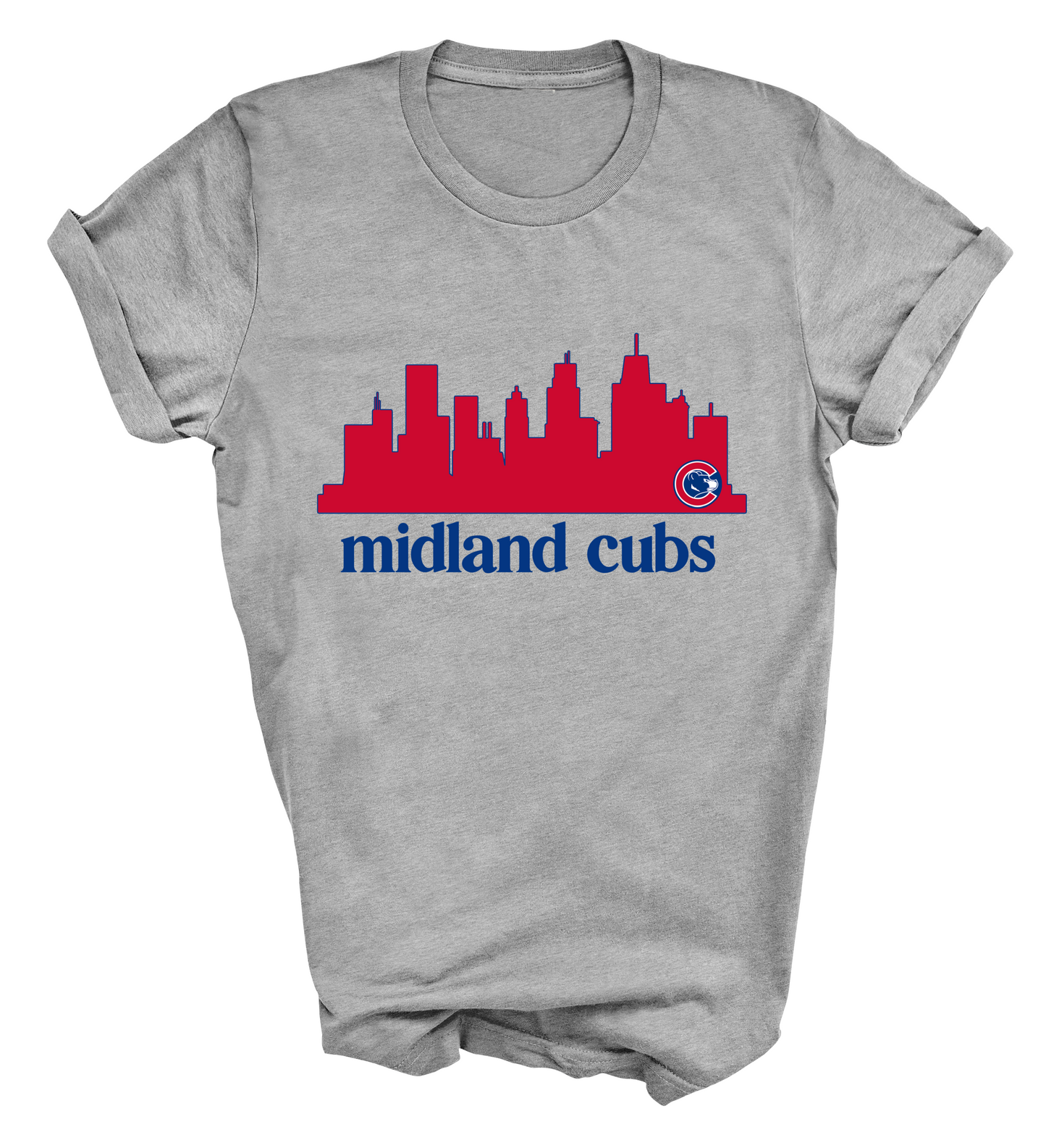 Midland Cubs Soft Style Tee/ Front and Back Printing - Skyline