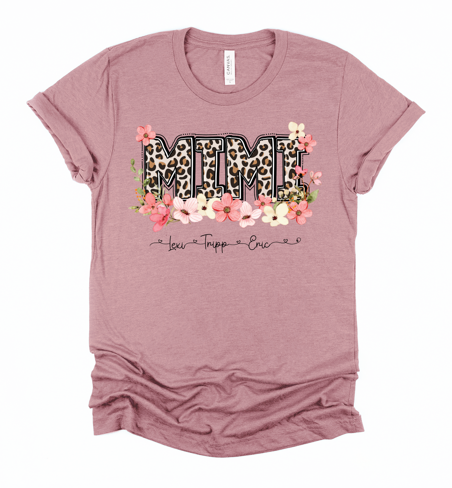 Bella Soft Style Mimi with Names Tee / Mother's Day Tee / Mimi T-Shirt