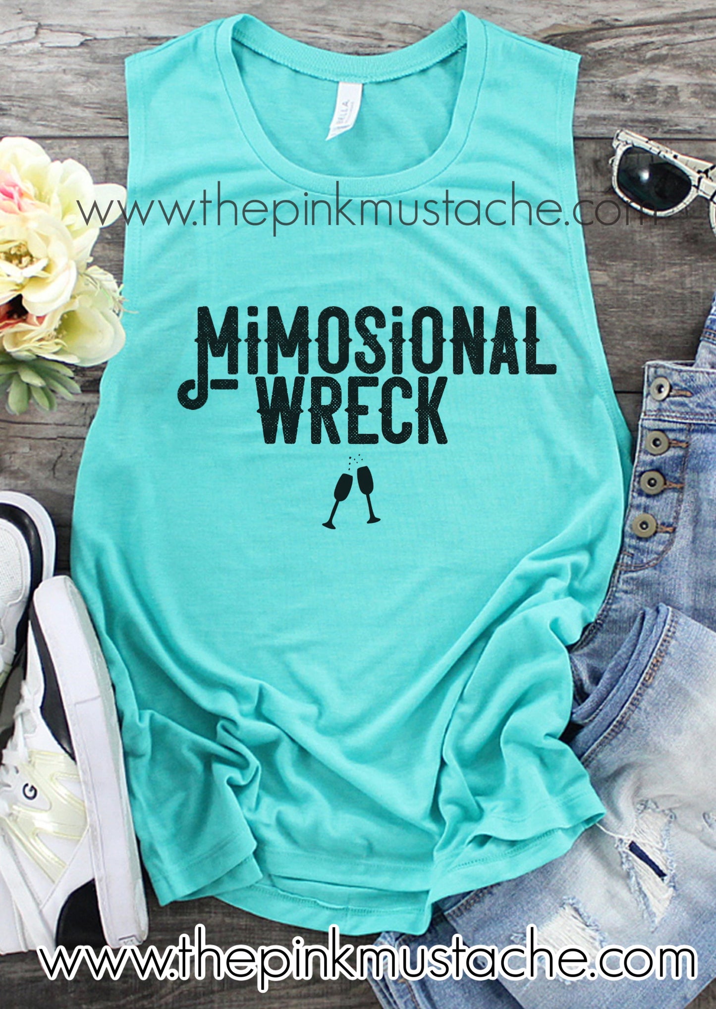 Mimosional Wreck Muscle Tank - Mimosa Tank - Funny Tanks For Women