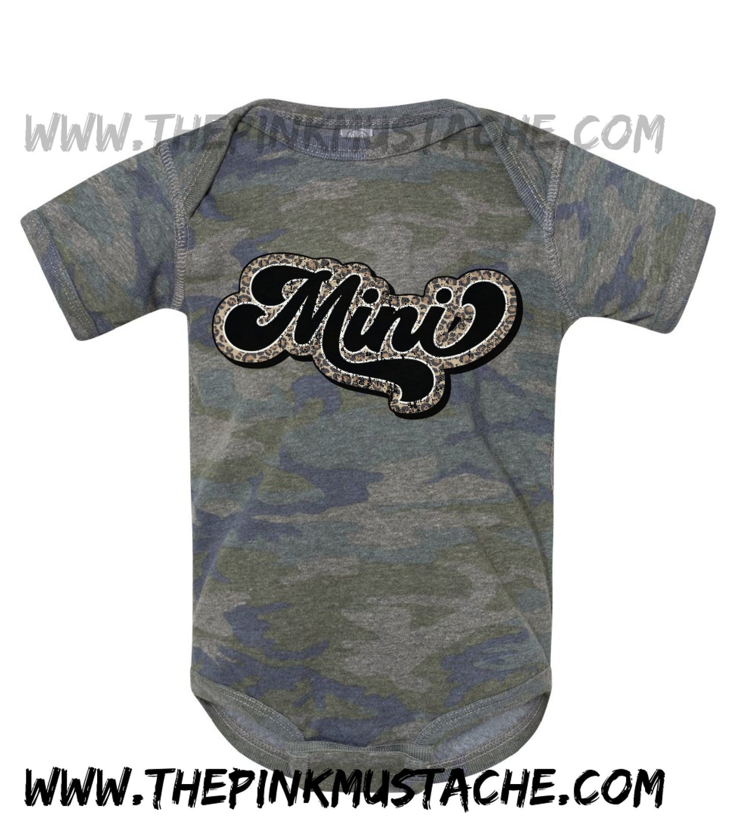 Mommy and Me Camouflage Mama and Mini Leopard Retro Rocker Tee/ Camo Matching Shirts or Onesies