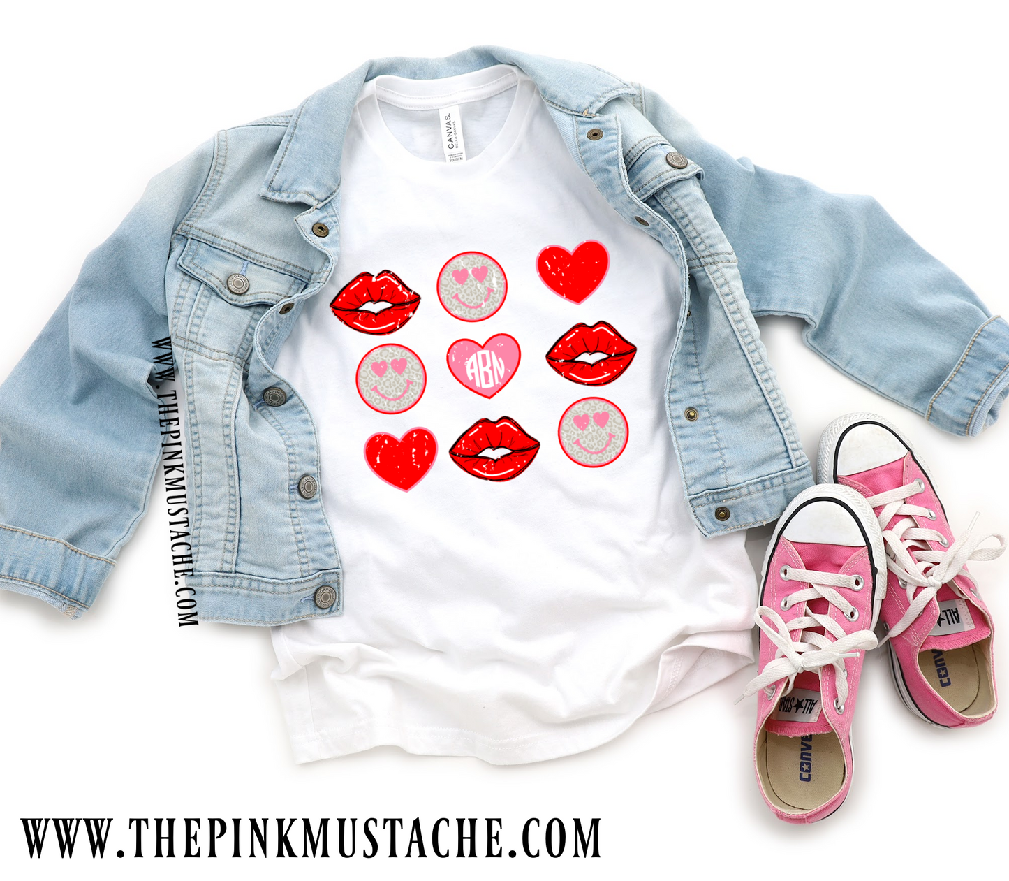 Monogrammed Valentines Heart Things Tee/ Super Cute Valentine's Tee - Toddler, Youth, and Adult Sizing Available