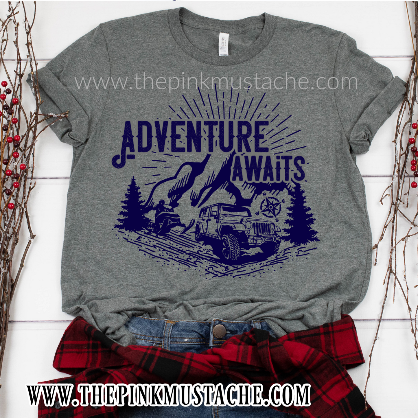 Adventure Awaits Jeep T-Shirt / Adventure Awaits Tee/ Bella Canvas