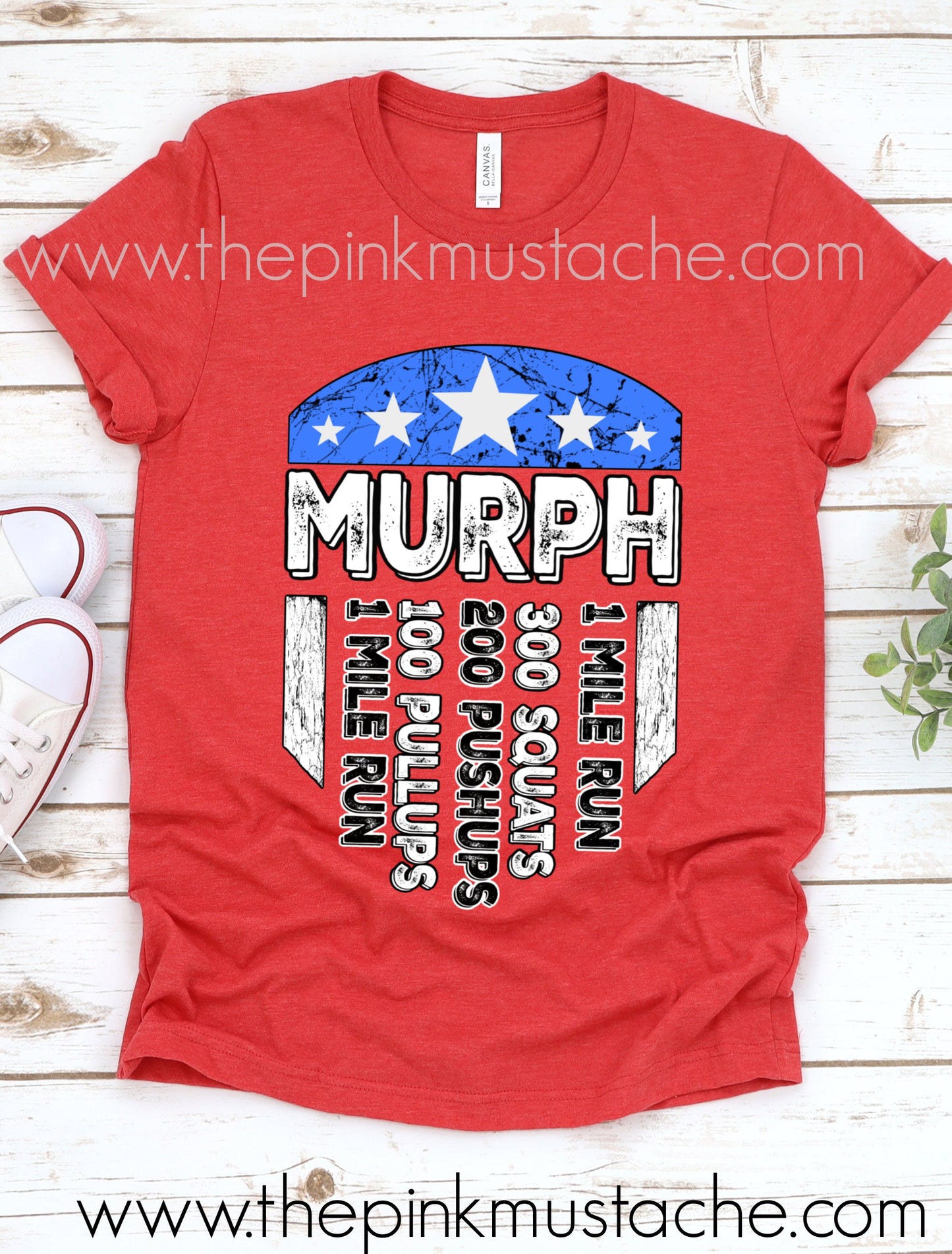Murph Memorial Day WOD Red T-Shirt/ Memorial Day Shirt - Mens Cut - Unisex