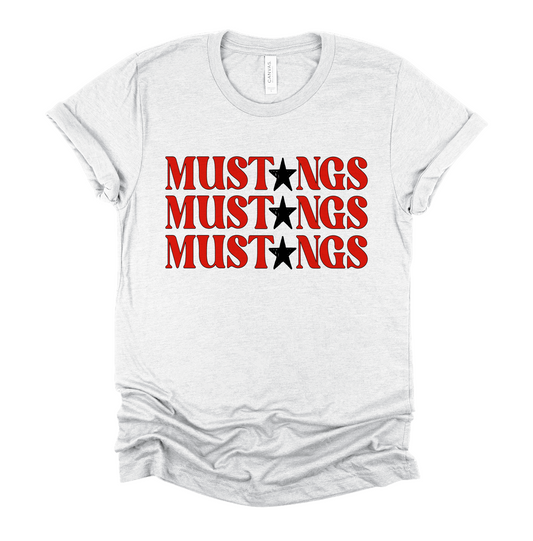 Bella Canvas Houston Mustangs Shirt/ Youth and Adult Sizing