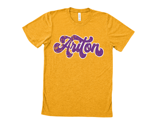 Ariton Purple Cats Tee/ Youth and Adult Sizes