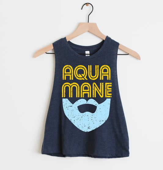 Cropped Aqua Mane Tank / Memphis Shirt