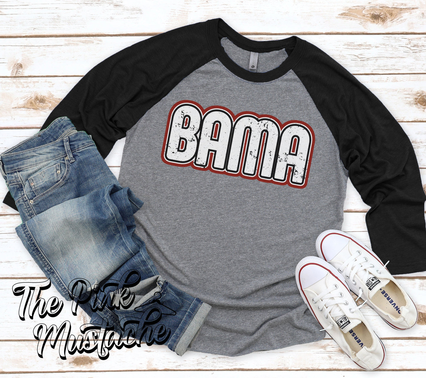 Toddler, Youth, and Adult Sized Bama Raglan
