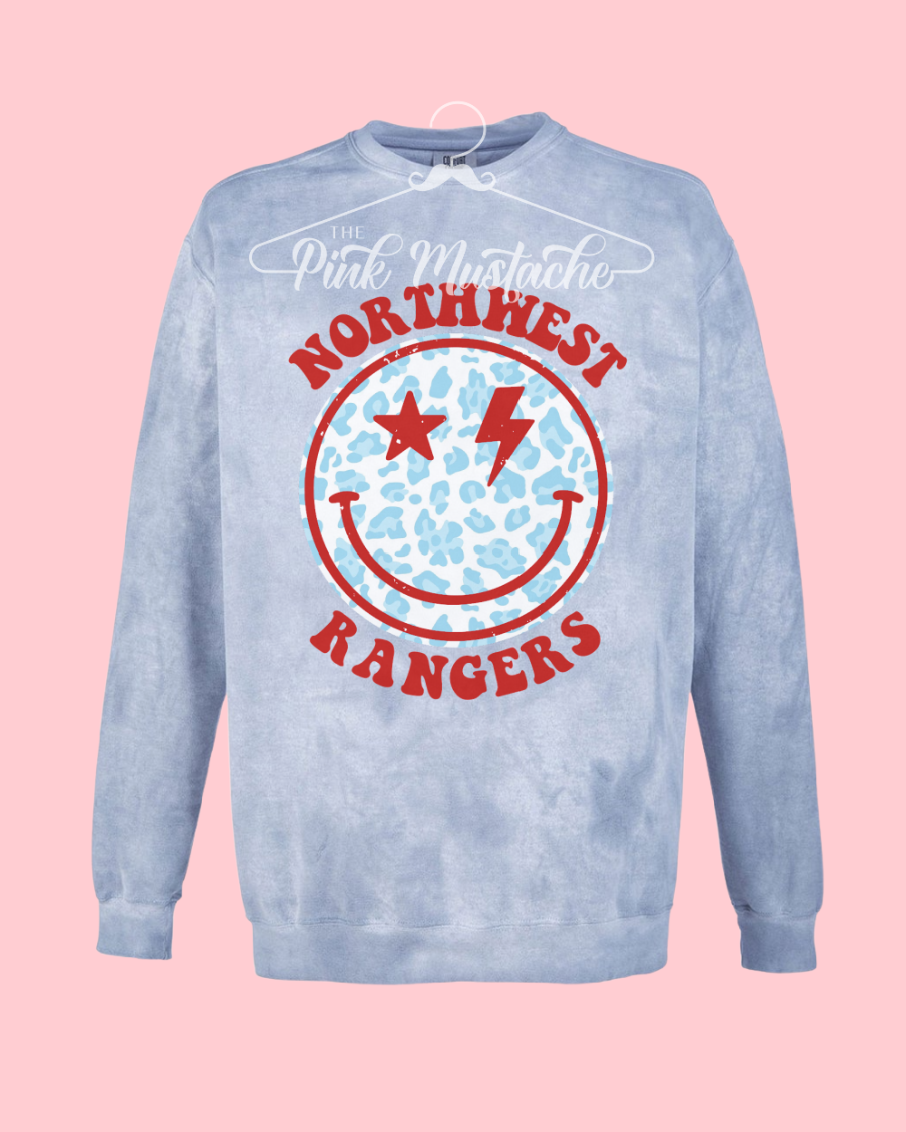 Comfort Colors Color Blast Northwest Rangers Smiley Sweatshirt - Sizes and Inventory Limited