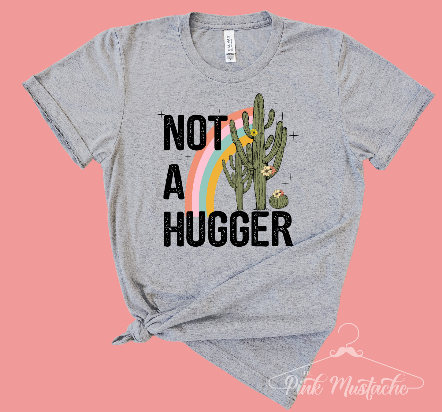 Gray Funny Not A Hugger Tee/ Unisex Soft Style T-Shirt