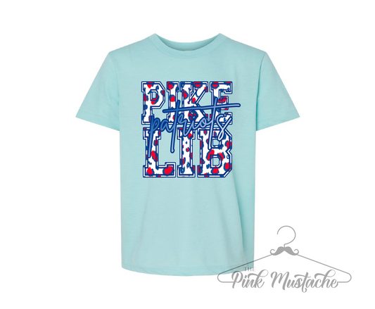 Youth and Adult Tultex Pike Lib Patriots Leopard Softstyle Shirt / Adult Sizes