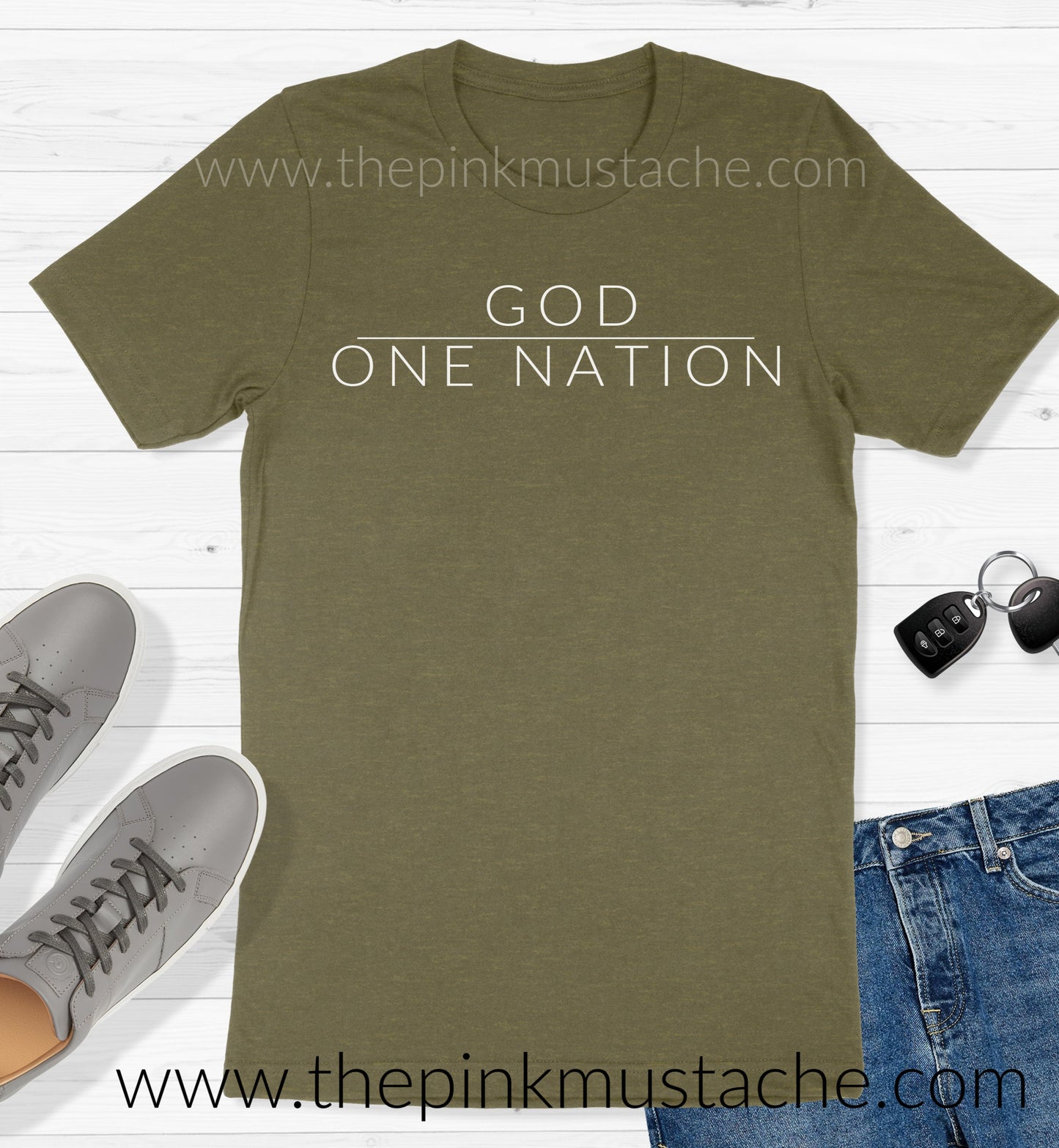 One Nation Under God T-Shirt / Unisex Bella Canvas Tee / Softstyle One Nation Under God USA T-Shirt