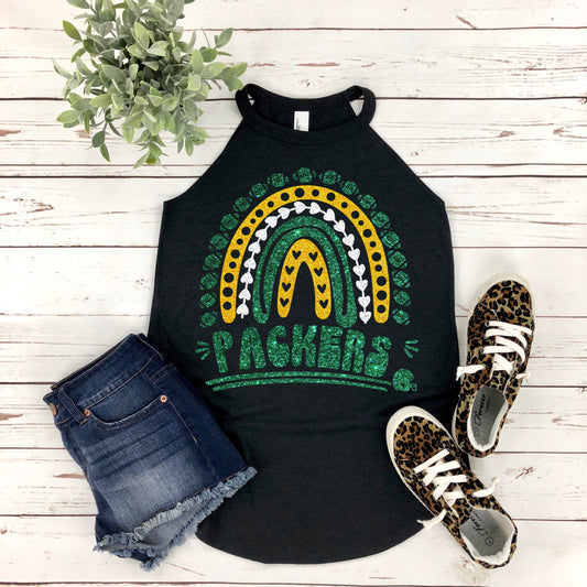 Local Little League Football Custom Team Name Tank/ Packers Mom Shirt