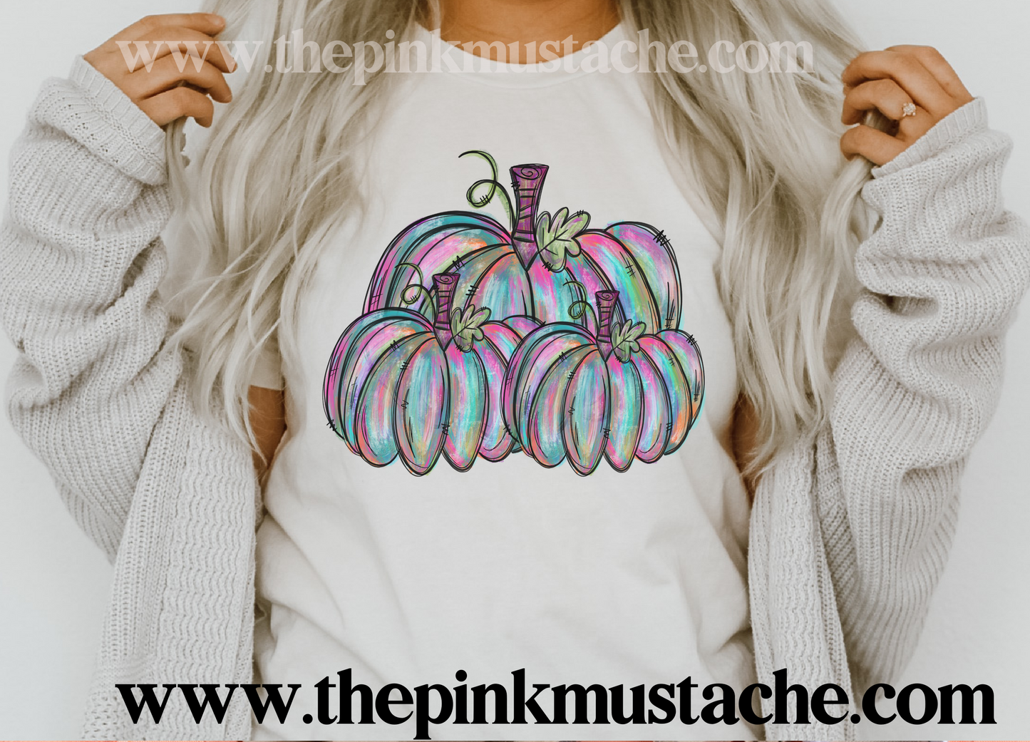 Fall Hand Painted Pumpkins Watercolor Tee/ Hello Fall Shirts Youth and Adult Shirts /Fall Style