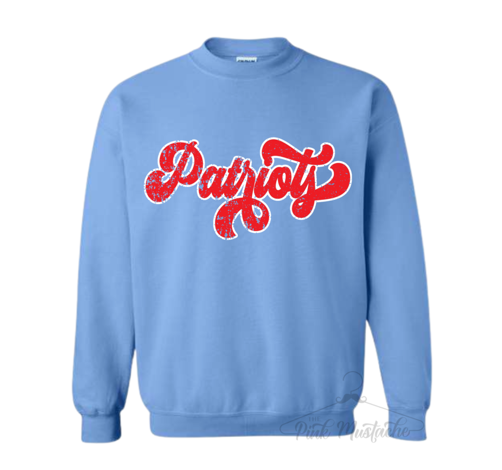 Patriots Retro Sweatshirt / School Mascot Sweatshirts