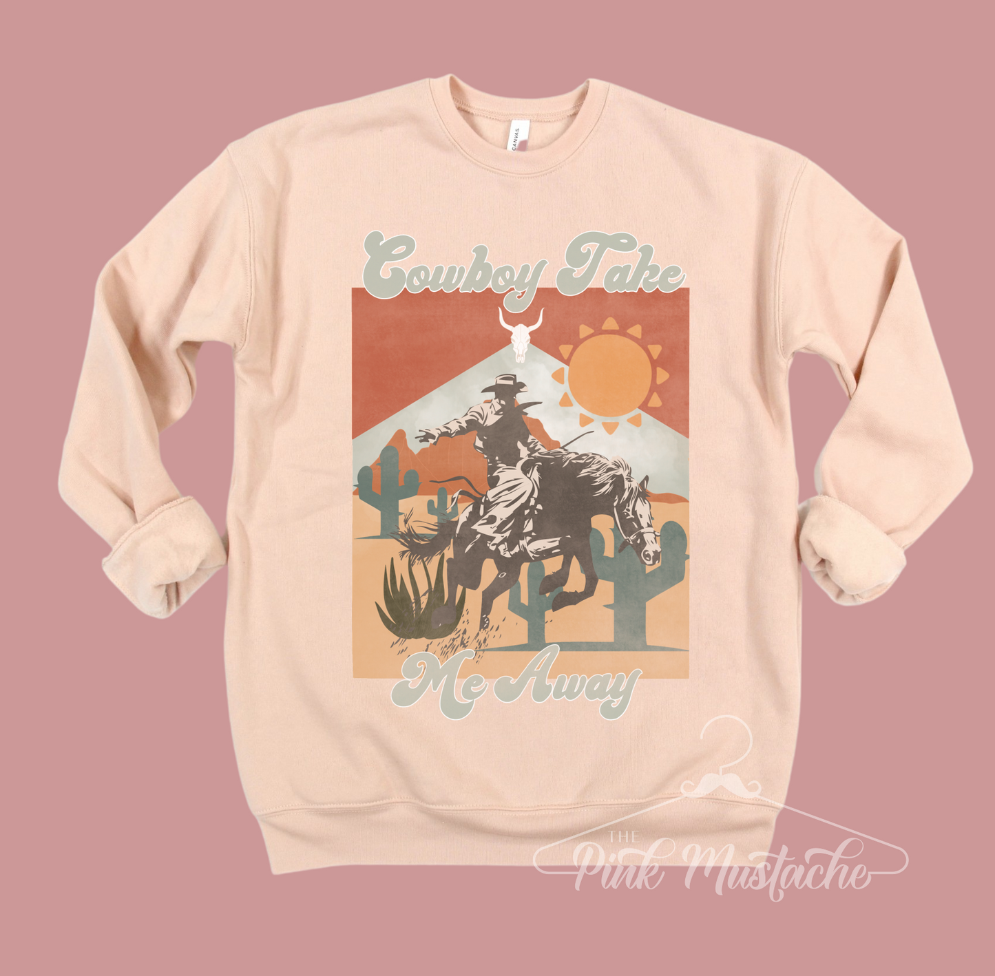 Bella Canvas Soft Style Cowboy Take Me Away Western Sweatshirt/ Country Western Unisex Softstyle Quality Sweatshirt
