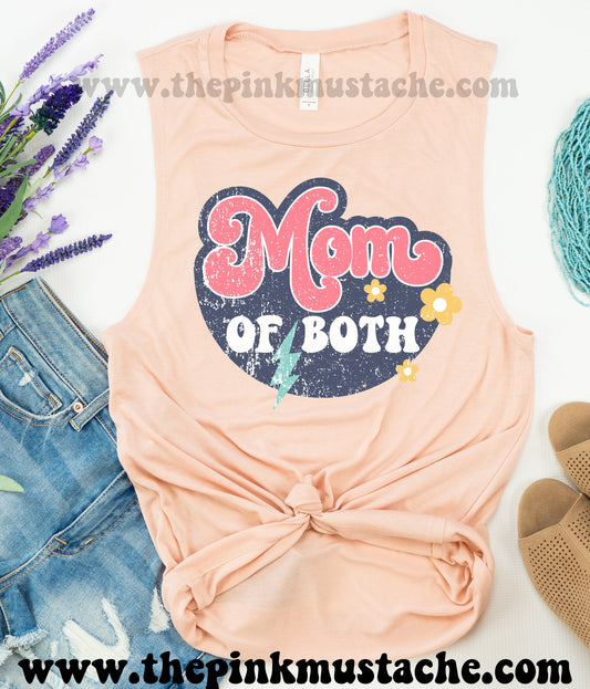 Mom of Both Tank/ Mama Tee/ Cute Boy Mom Girl Mom Bella Canvas Tank/ Southern Tee