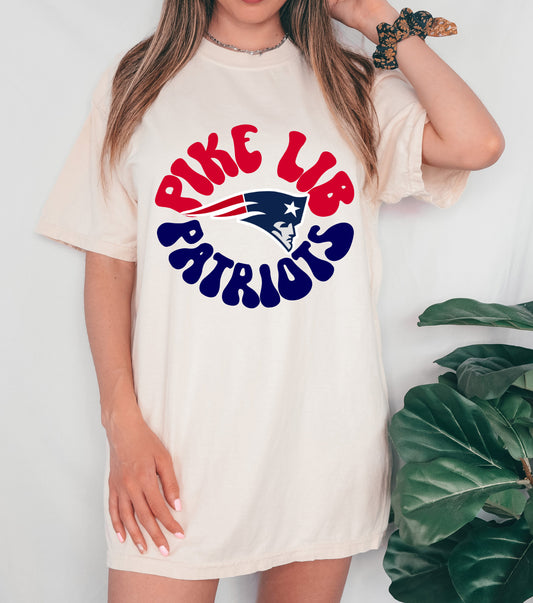 Comfort Colors Pike Lib Patriots Round Logo Tees/ Youth and Adult Sizes
