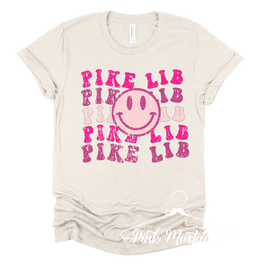 Pike Lib Smiley Plnk Softstyle Shirt / Toddler, Youth, and Adult Sizes