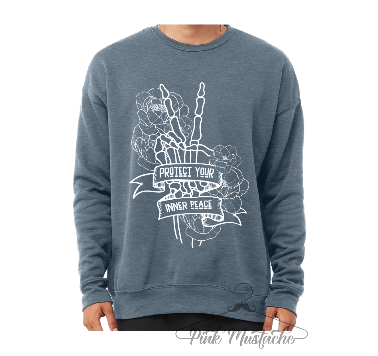 Boutique Bella Canvas Sweatshirt - Protect Your Inner Peace - Skellie Hands