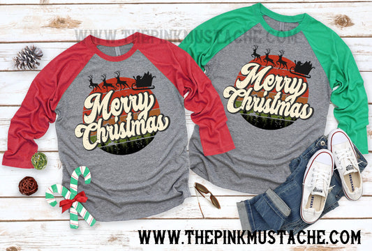 Merry Christmas Raglan / Christmas Boutique Graphic Raglan