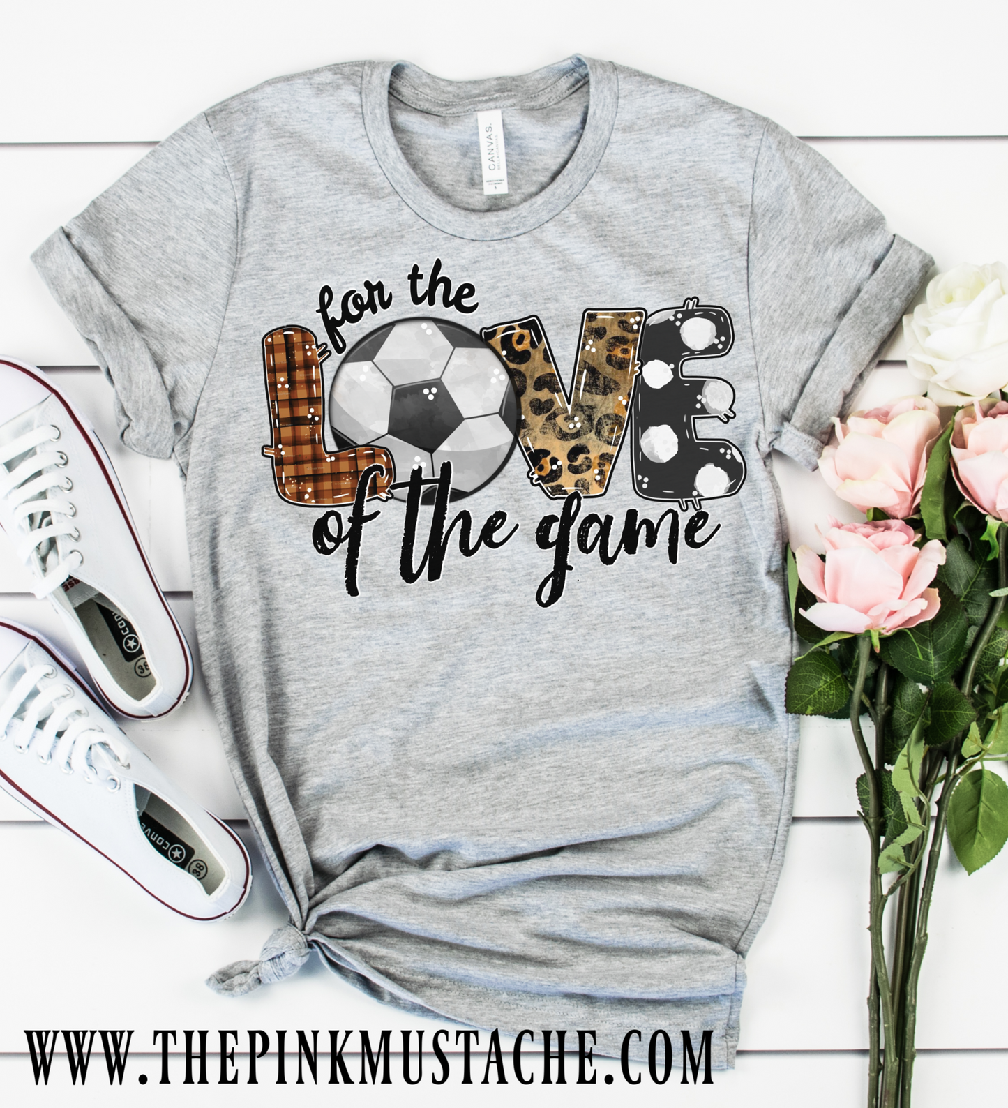 Hand Painted Design Soccer For The Love Of The Game T-Shirt / Soccer Mom Tee/ T-Ball Shirt/ Gifts For Her/ SALE / Soccer Fan T-Shirt