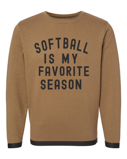 Toasty Brown Softball is My Favorite Season Sweatshirt/ Softball Mom Sweatshirt