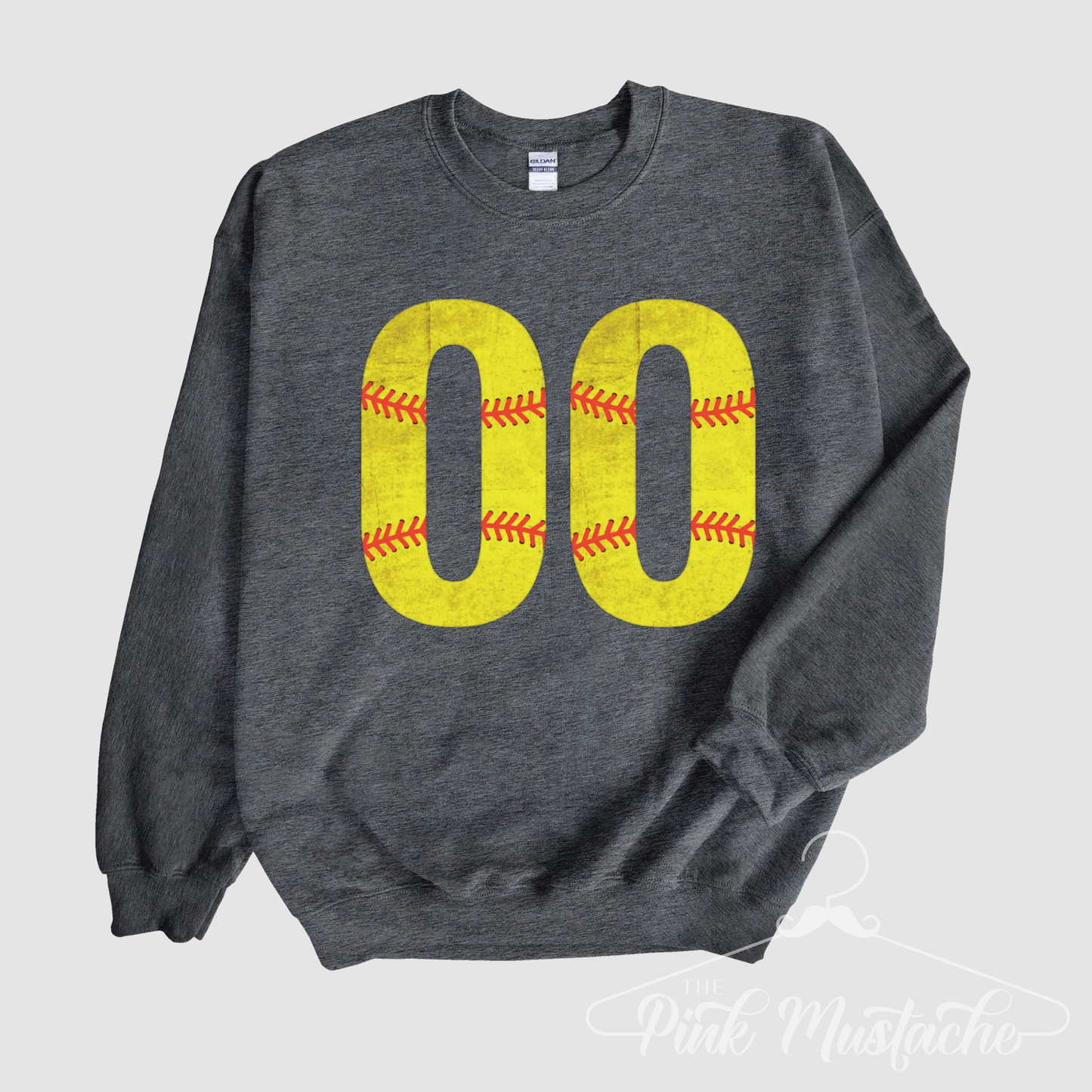 Custom Vintage Softball Sweatshirt -Softball Mom/ Softball Player/ Softball Fan Shirt with Number