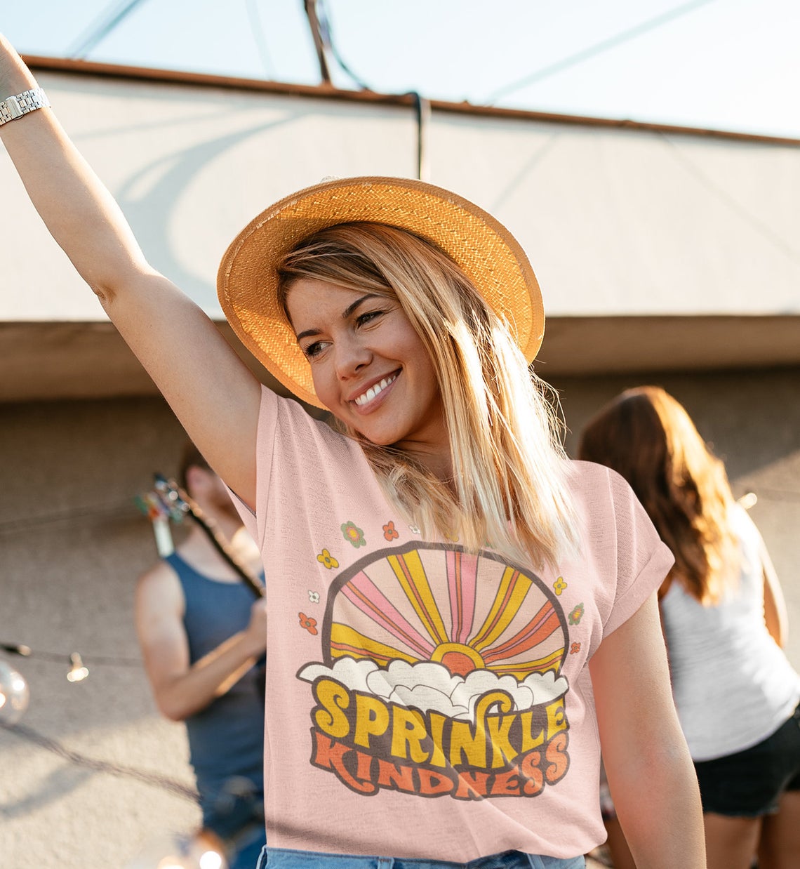 Sprinkle Kindness - Retro Vibes Softstyle Bella Tee / Fun Hippie Vibes Tee/ Youth and Adult Sizing Available