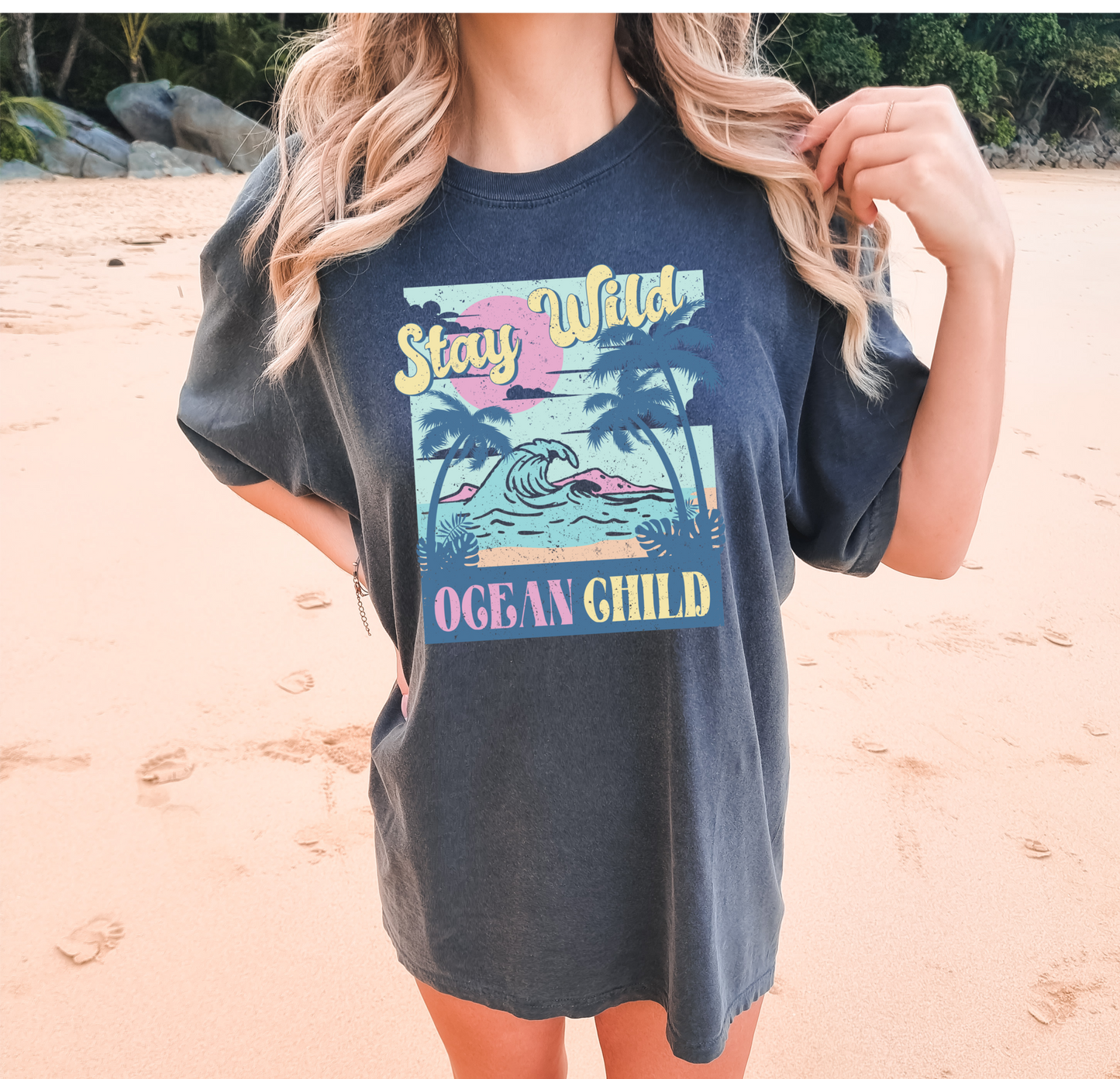 Stay Wild Ocean Child Tee/ Summer Vibes Beach Cover Up Vacation Summer Tee /Multiple Colors