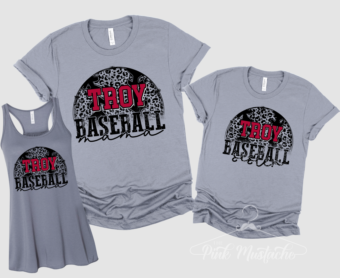 Troy Baseball All Star Trojans Soft Style Tee or Tank/ Troy Baseball Little League Shirts