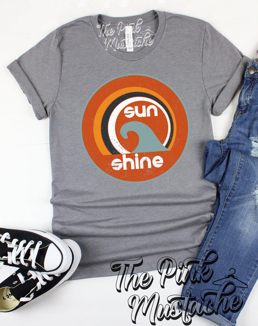 Sunshine Shirt - Retro Vibes Softstyle Bella Tee / Fun Hippie Vibes Tee/ Youth and Adult Sizing Available