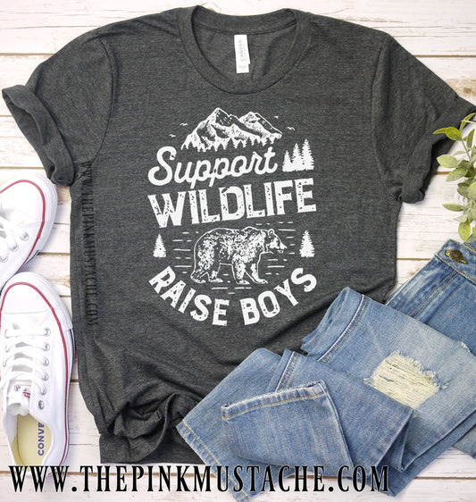 Support Wildlife Raise Boys Tee / Mother's Day Tee