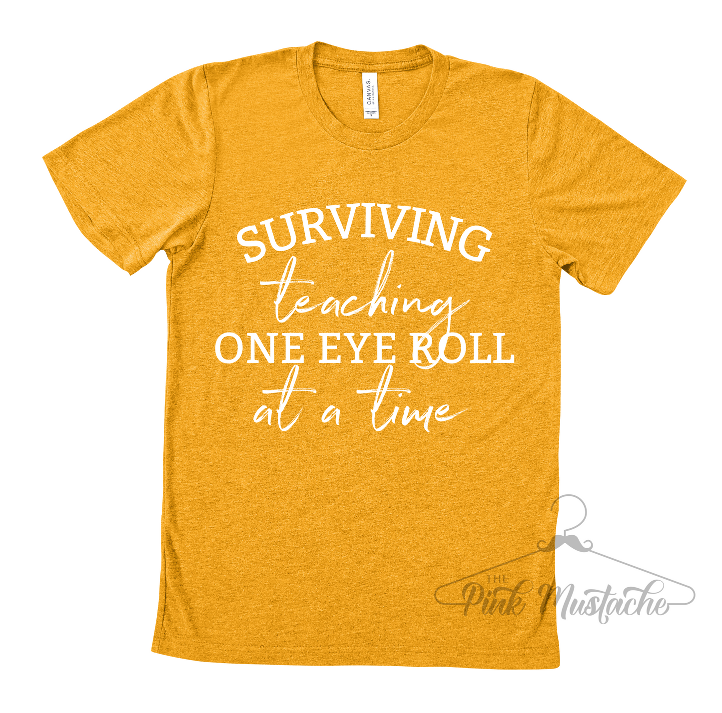 Surviving Teaching One Eye Roll At A Time / Teacher Life Tees / Teacher Shirts