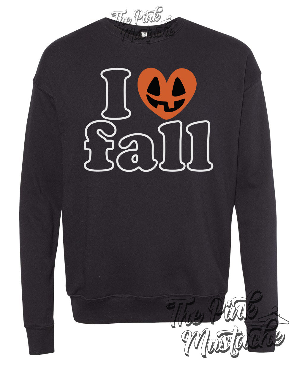 Black Bella Canvas Quality - I Love Fall Sweatshirts/ Unisex sized Sweatshirts/ DTG printed Quality Soft Sweatshirts