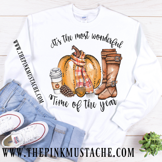 It's The Most Wonderful Time of The Year Sweatshirt (Youth and Adult) /Fall Themed