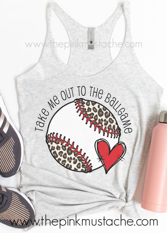 Take Me Out To The Ballgame Racerback Tank Top / Baseball Shirts /Baseball Mom Shirt