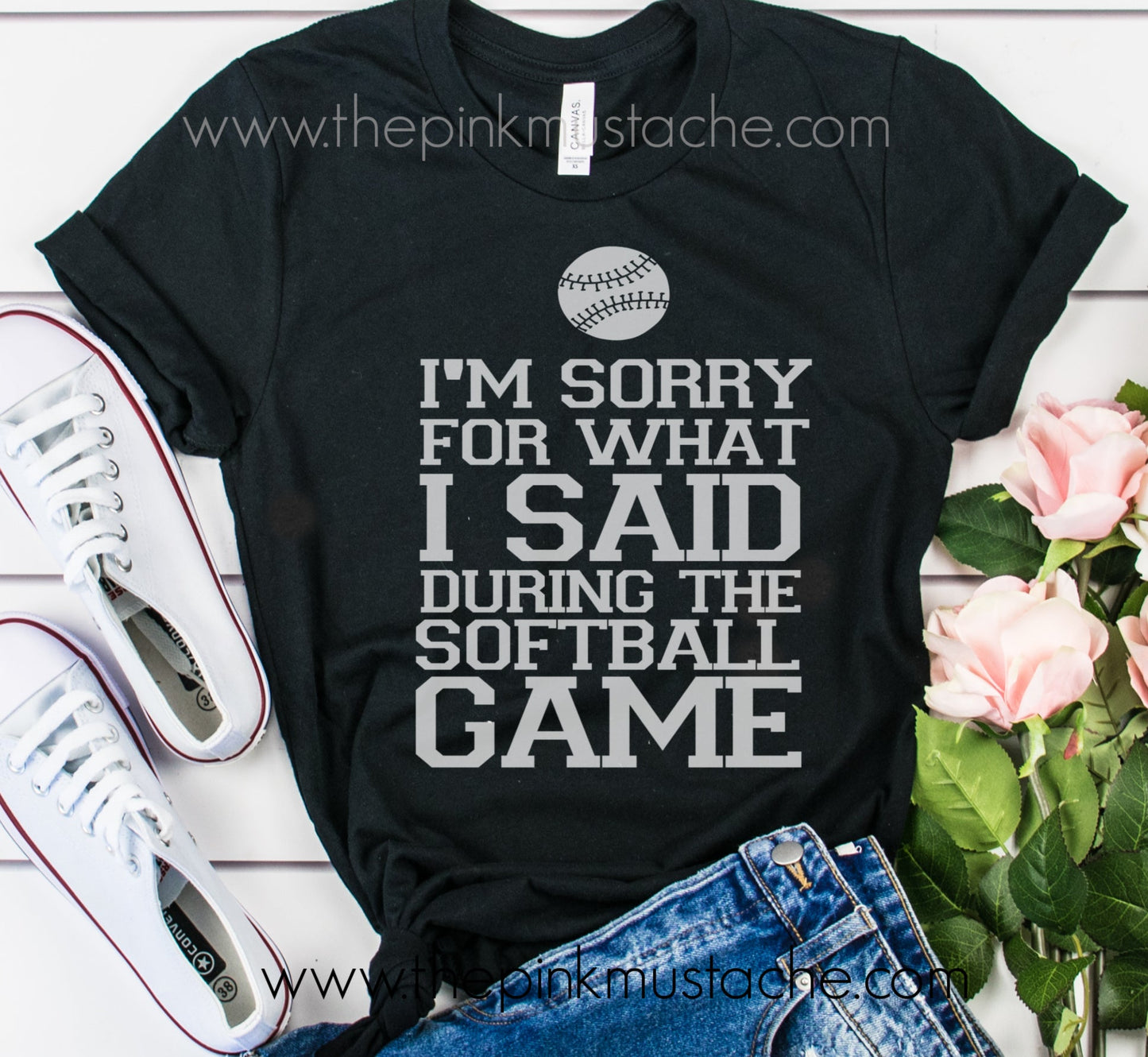 I'm Sorry For What I Said At The Softball Game T-Shirt/ Funny Softball Mom Shirt