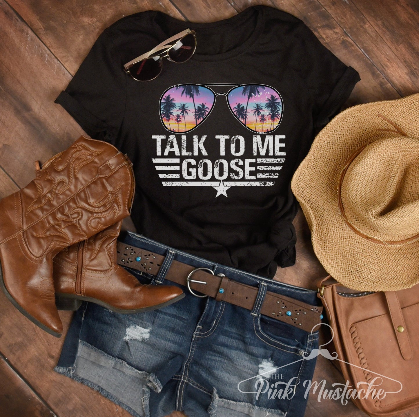 Talk To Me Goose T-Shirt Aviators - Bright Colors / Top Gun Inspired Tee / Maverick Goose / Aviators Tee - Top Gun 2 Inspired