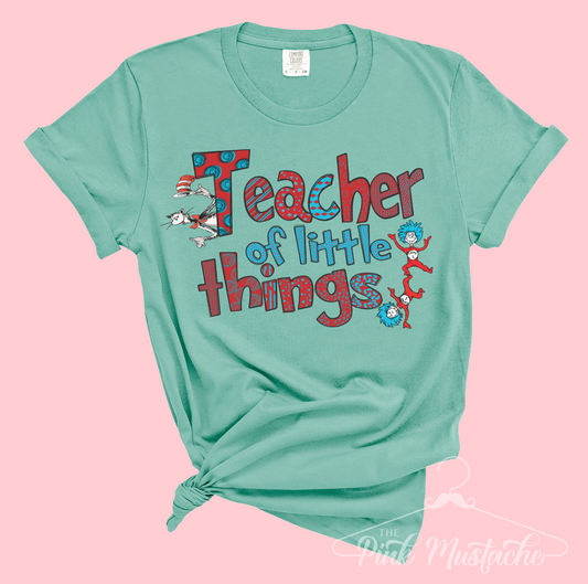 Garment Dyed Teacher of Little Things/ Unisex Sizes / Teacher Shirt/ Reading Across America Week