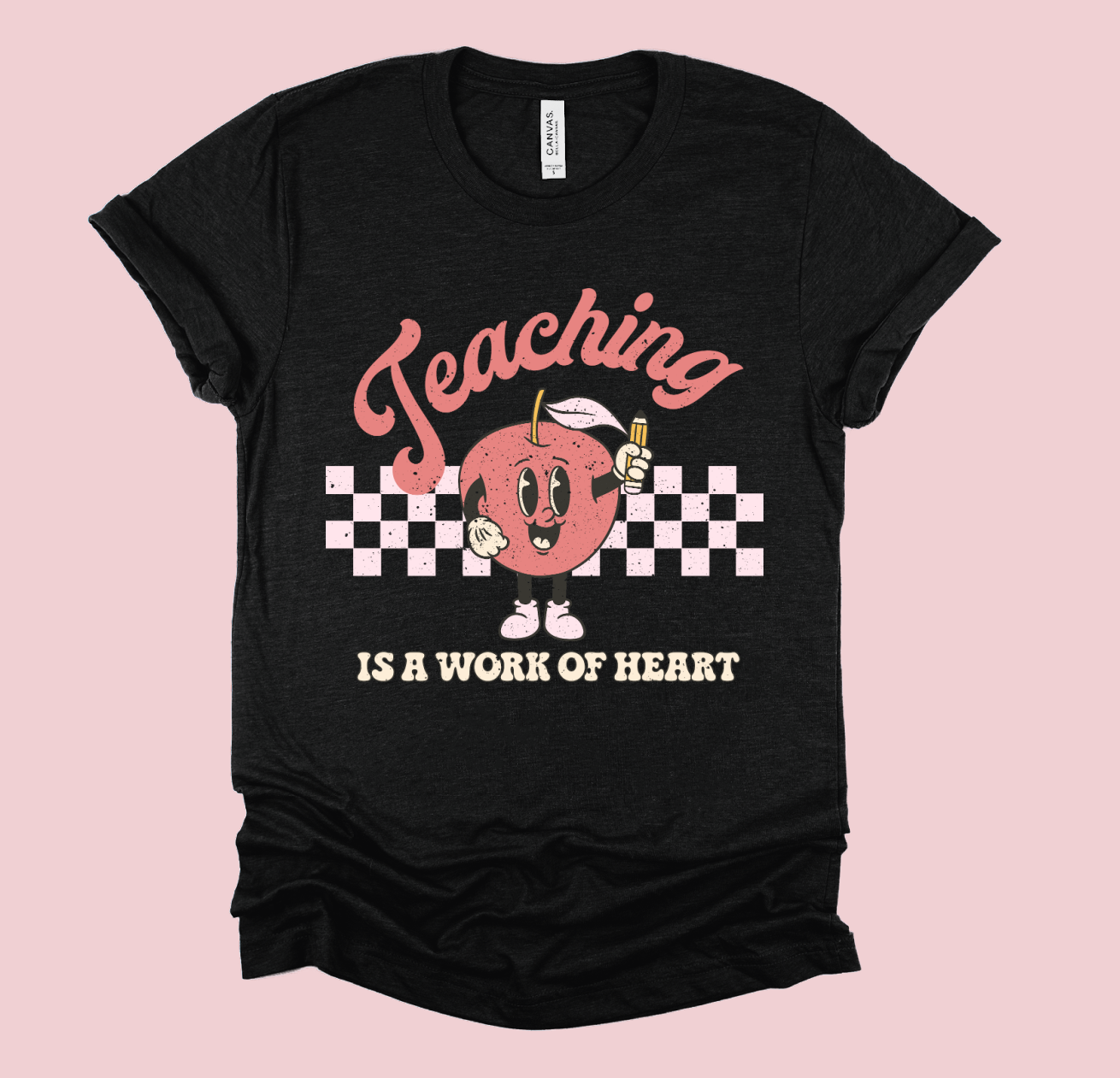 Soft Style Teaching Is A Work Of Heart Shirt/ Teacher Gifts / Retro Teacher Gift