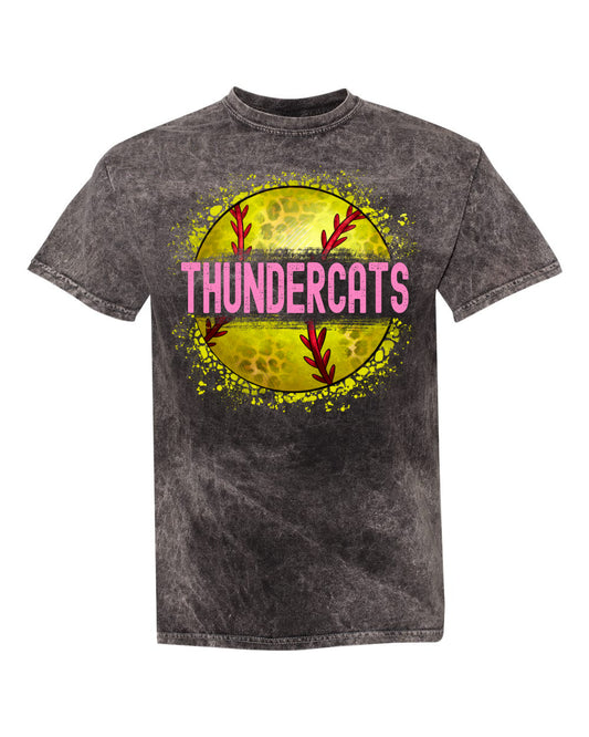 Quality Acid Washed Custom Thundercats Softball Tee/ Quality Baseball Monogram Retro Tee