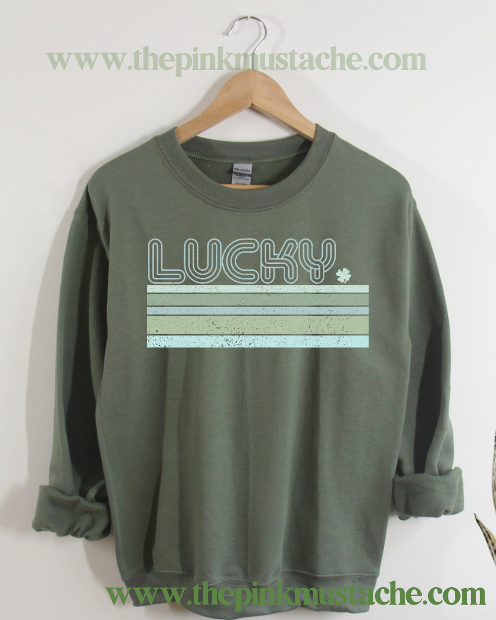 Lucky St Patty's Day Retro Vibes Sweatshirt / Western Vintage Style Sweater - St Patricks Day Shirt