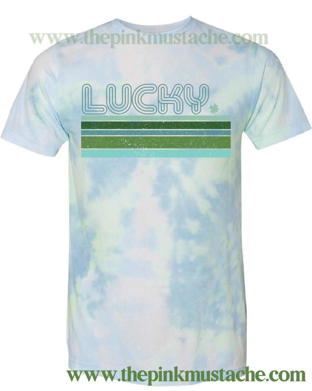 Hand Dyed Softstyle Lucky St Patty's Day Tee / Western Vintage Style Tee - St Patricks Day Shirt